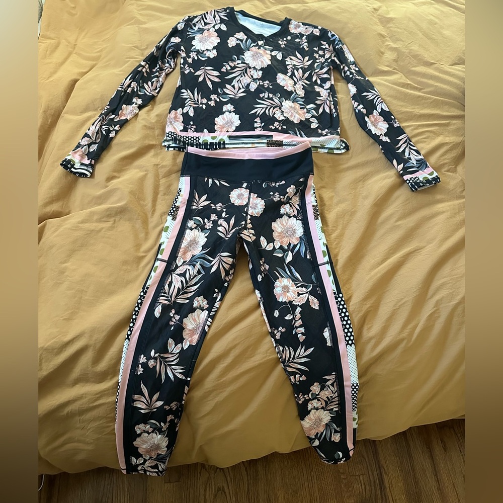 Yoga two piece active wear by Johnny Was